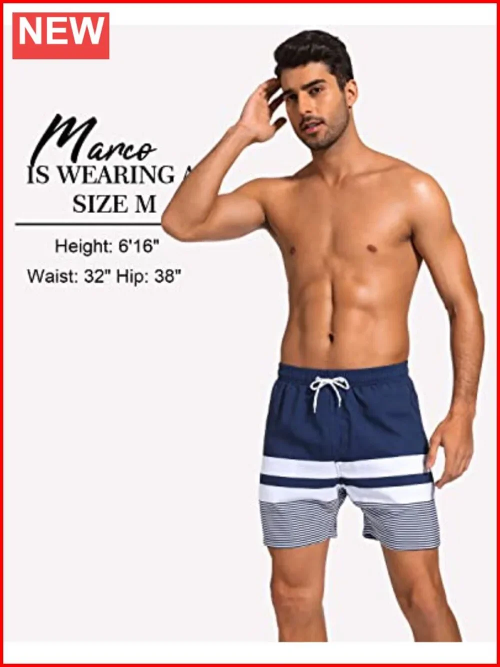 Mens Swim Trunks with Compression Liner 2 in 1 Quick Dry Bathing Suit with